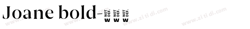 Joane bold字体转换
